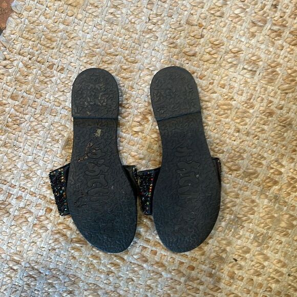 Black and Gold Studded Women's Slides - Picture 5 of 6